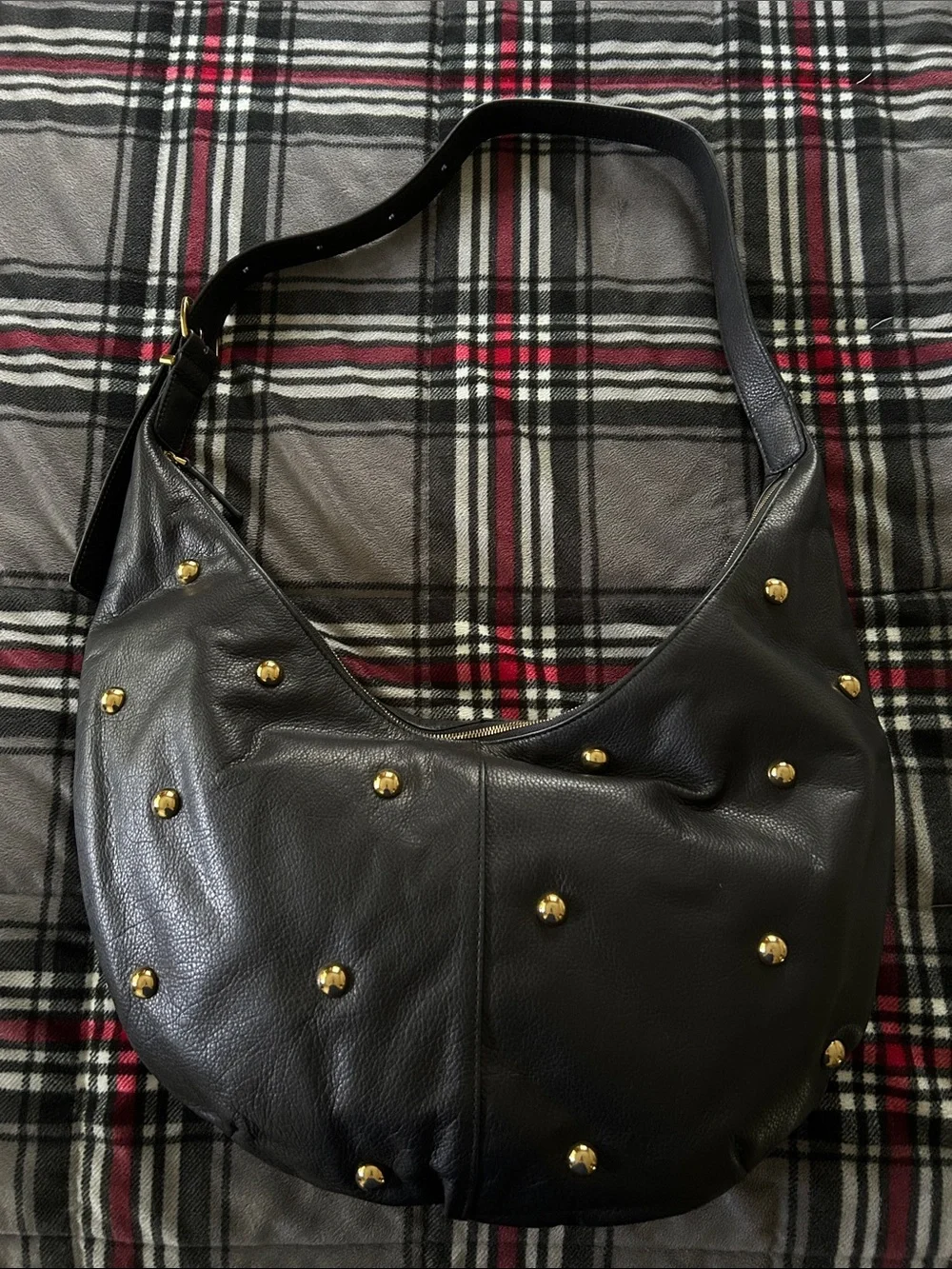 Madewell The Essential Curve Bag Black Leather